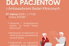 27 marca 2025 spotkanie on-line organizowane przez Agencję Badań Medycznych