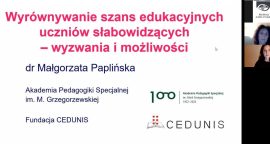 Relacja ze spotkania z dr Małgorzatą Paplińską